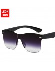 LeonLion 2019 jednoczęściowe okulary przeciwsłoneczne cat eye kobiety/mężczyźni gradientowe szkła lustrzane w stylu retro bez op