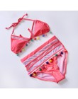 2020 Sexy Halter Retro Mesh drążą String Biquini strój kąpielowy damski strój kąpielowy wysokiej talii Plus Size stroje kąpielow