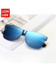 LeonLion 2019 jednoczęściowe okulary przeciwsłoneczne cat eye kobiety/mężczyźni gradientowe szkła lustrzane w stylu retro bez op