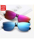LeonLion 2019 jednoczęściowe okulary przeciwsłoneczne cat eye kobiety/mężczyźni gradientowe szkła lustrzane w stylu retro bez op