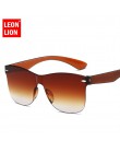 LeonLion 2019 jednoczęściowe okulary przeciwsłoneczne cat eye kobiety/mężczyźni gradientowe szkła lustrzane w stylu retro bez op