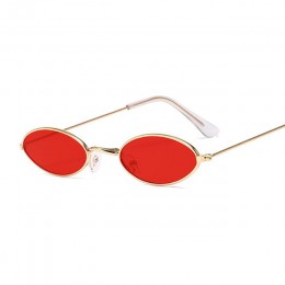 Vintage małe owalne okulary przeciwsłoneczne kobiety luksusowe marka czarne złoto ramki okulary przeciwsłoneczne damskie męskie 