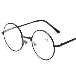 Iboode Retro metalowe okrągłe okulary do czytania wykończone dioptrii + 1.0 1.5 2.0 2.5 3.0 3.5 Unisex czytanie okulary do czyta