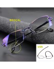 Wysokiej jakości okulary dwuogniskowe Anti Blue do czytania przenośne okulary bez oprawek wieloogniskowe okulary do czytania pow