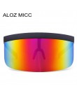 Aloz micc kobiety oversizowe z ochroną Visor okulary kobiety Retro okulary wiatroszczelne mężczyźni tarcza Visor płasko zakończo