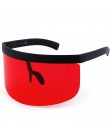 Aloz micc kobiety oversizowe z ochroną Visor okulary kobiety Retro okulary wiatroszczelne mężczyźni tarcza Visor płasko zakończo