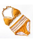 2020 Sexy Halter Retro Mesh drążą String Biquini strój kąpielowy damski strój kąpielowy wysokiej talii Plus Size stroje kąpielow