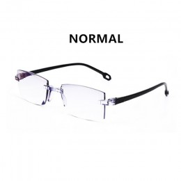 Wysokiej jakości okulary dwuogniskowe Anti Blue do czytania przenośne okulary bez oprawek wieloogniskowe okulary do czytania pow
