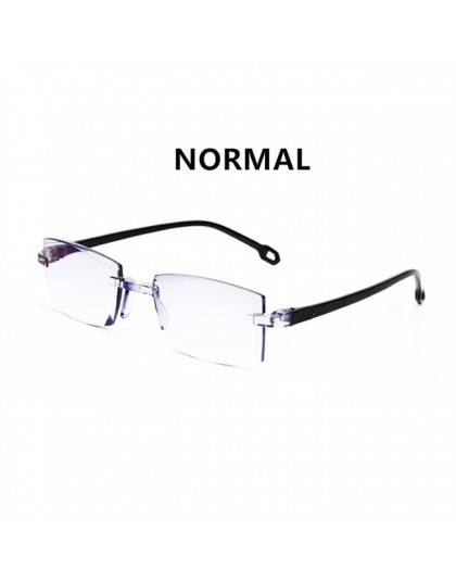 Wysokiej jakości okulary dwuogniskowe Anti Blue do czytania przenośne okulary bez oprawek wieloogniskowe okulary do czytania pow