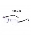 Wysokiej jakości okulary dwuogniskowe Anti Blue do czytania przenośne okulary bez oprawek wieloogniskowe okulary do czytania pow