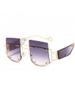 Nit Vintage okulary przeciwsłoneczne damskie luksusowe okulary przeciwsłoneczne męskie moda duże oprawki Retro okulary przeciwsł