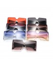 2019 Fashion Square okulary przeciwsłoneczne damskie marka projektant ponadgabarytowych Gradient niebieski czarny One Piece okul