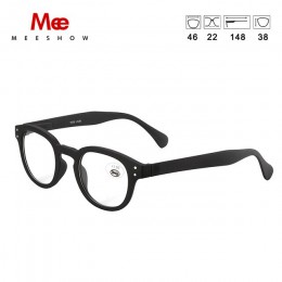 Meeshow okulary do czytania Retro męskie okulary z dioptrii okrągły styl europejski jakości kobiet okulary białe okulary do czyt
