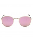 CANCHANGE Damskie okulary przeciwsłoneczne w stylu vintage Okrągłe okulary przeciwsłoneczne Damskie lustrzane okulary ze stopu o
