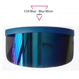 Aloz micc kobiety oversizowe z ochroną Visor okulary kobiety Retro okulary wiatroszczelne mężczyźni tarcza Visor płasko zakończo