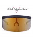 Aloz micc kobiety oversizowe z ochroną Visor okulary kobiety Retro okulary wiatroszczelne mężczyźni tarcza Visor płasko zakończo