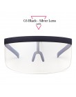 Aloz micc kobiety oversizowe z ochroną Visor okulary kobiety Retro okulary wiatroszczelne mężczyźni tarcza Visor płasko zakończo