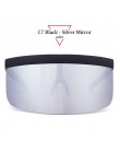 Aloz micc kobiety oversizowe z ochroną Visor okulary kobiety Retro okulary wiatroszczelne mężczyźni tarcza Visor płasko zakończo