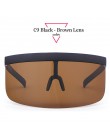 Aloz micc kobiety oversizowe z ochroną Visor okulary kobiety Retro okulary wiatroszczelne mężczyźni tarcza Visor płasko zakończo