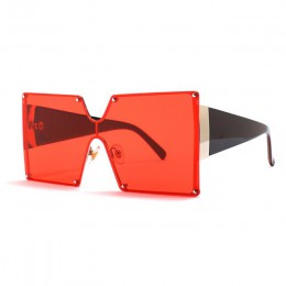 2019 Fashion Square okulary przeciwsłoneczne damskie marka projektant ponadgabarytowych Gradient niebieski czarny One Piece okul