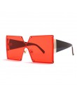 2019 Fashion Square okulary przeciwsłoneczne damskie marka projektant ponadgabarytowych Gradient niebieski czarny One Piece okul