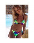 Biquini drukuj 2019 kwiatowy bikini kobiety wzburzyć stroje kąpielowe Feminino dwuczęściowy strój kąpielowy Sexy stroje kąpielow