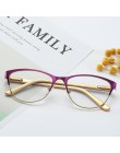 Iboode pół ramki kocie okulary do czytania kobiety mężczyźni Antifatigue komputerowe okulary optyczne Retro okulary starczowzroc