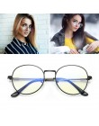 Feishini okrągła oprawka okulary komputerowe kobiety promienie promieniowanie Gamin oprawki do okularów metalowe Unisex okulary 