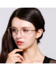 Feishini okrągła oprawka okulary komputerowe kobiety promienie promieniowanie Gamin oprawki do okularów metalowe Unisex okulary 