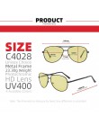 VIVIBEE mężczyźni fotochromowe Night Vision polaryzacyjny okulary Pilot styl aluminium kobiety spolaryzowane okulary jazdy żółty