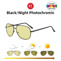 VIVIBEE mężczyźni fotochromowe Night Vision polaryzacyjny okulary Pilot styl aluminium kobiety spolaryzowane okulary jazdy żółty