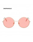 Vintage okrągłe okulary przeciwsłoneczne damskie kolor oceanu soczewki lustrzane okulary przeciwsłoneczne damskie marka designer