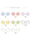 Vintage okrągłe okulary przeciwsłoneczne damskie kolor oceanu soczewki lustrzane okulary przeciwsłoneczne damskie marka designer