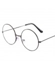 Nowe okulary koreańska wersja No Degree Number płaskie lustrzane okulary Retro książę lustro literacka okrągła oprawka