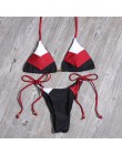 Floral Bikini we wzory zestaw kobiety Sexy paski Patchwork strój kąpielowy wzburzyć brazylijskie stroje kąpielowe strój kąpielow