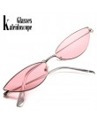 Metalowa ramka damskie okulary przeciwsłoneczne Cat Eye śliczne Sexy marka projektant lato Retro mała ramka czarne czerwone okul