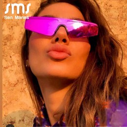 Moda kobiety Cat Eye okulary marka projektant mała pół ramki okulary kobieta mężczyzna lustro Sport Siamese okulary UV400