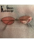 Metalowa ramka damskie okulary przeciwsłoneczne Cat Eye śliczne Sexy marka projektant lato Retro mała ramka czarne czerwone okul