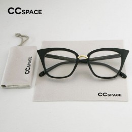 SU135 kocie oko kobiety okulary oprawki do okularów okulary klasyczne marka projektant czarne oprawki metalowy nit okulary damsk