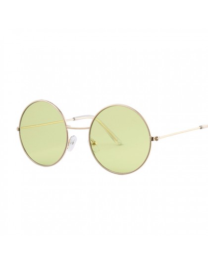 Vintage okrągłe okulary przeciwsłoneczne damskie kolor oceanu soczewki lustrzane okulary przeciwsłoneczne damskie marka designer