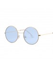 Vintage okrągłe okulary przeciwsłoneczne damskie kolor oceanu soczewki lustrzane okulary przeciwsłoneczne damskie marka designer