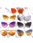 Nowe okulary przeciwsłoneczne cat eye kobiety mężczyźni osobowość luksusowe 2019 moda motyl Cateye kobieta okulary odcienie UV40