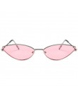Metalowa ramka damskie okulary przeciwsłoneczne Cat Eye śliczne Sexy marka projektant lato Retro mała ramka czarne czerwone okul