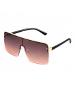Moda za duże kwadratowe okulary damskie 2019 marka projektant Vintage Gradient niebieskie różowe okulary przeciwsłoneczne dla ko
