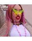 2020 moda okulary przeciwsłoneczne cat eye kobiety luksusowe Brand New kolorowe okulary błyskawica unikalne okulary mężczyźni UV