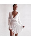 Seksowna narzutka na bikini kobiety strój kąpielowy Cover-up strój kąpielowy bikini Knitting stroje kąpielowe siatka plażowa suk