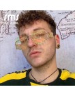 Moda lustro kwadratowe okulary mężczyźni kobiety 2019 ponadgabarytowych ze stopu nit męskie odcień okulary luksusowa marka Trend