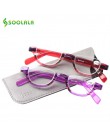 SOOLALA płasko zakończony pół-rimless okulary do czytania kobiety mężczyźni 2018 nowe tanie okulary do czytania w prezbiopii ze 