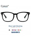Cyxus niebieskie światło blokowanie komputerowe okulary Anti UV zmęczenie ból głowy okulary przezroczyste soczewki Gaming okular