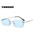 YOOSKE okulary przeciwsłoneczne bezramkowe damskie luksusowe markowe okulary przeciwsłoneczne kocie oczy męskie vintage retro kw